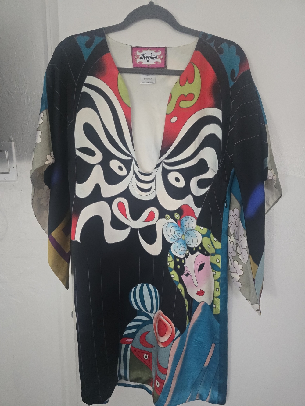 Meghan LA 100% Silk Kimono Dress